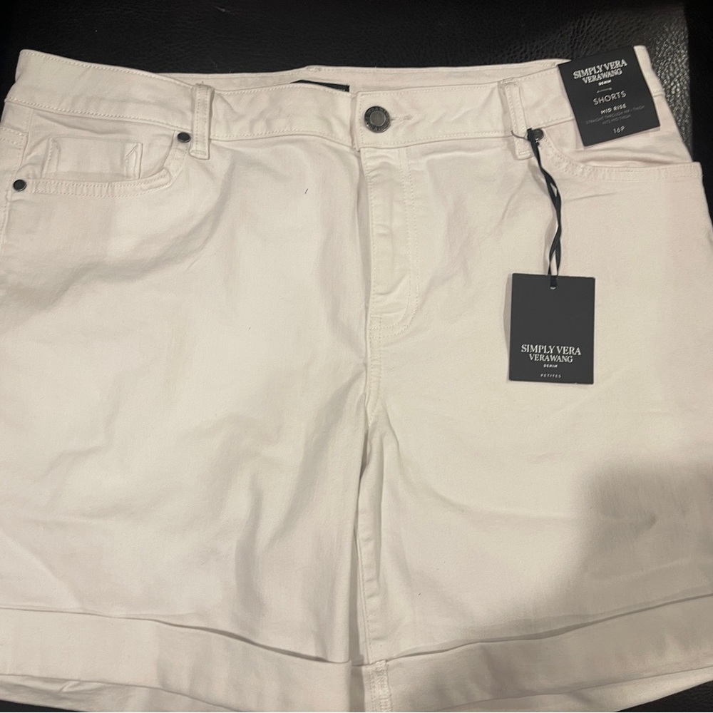 Simply Vera Vera Wang Women's Cream Jean Shorts